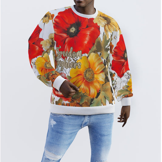 Floral Tribute Freedom Fighters Classic Pullover Sweater (Faster Delivery Time)