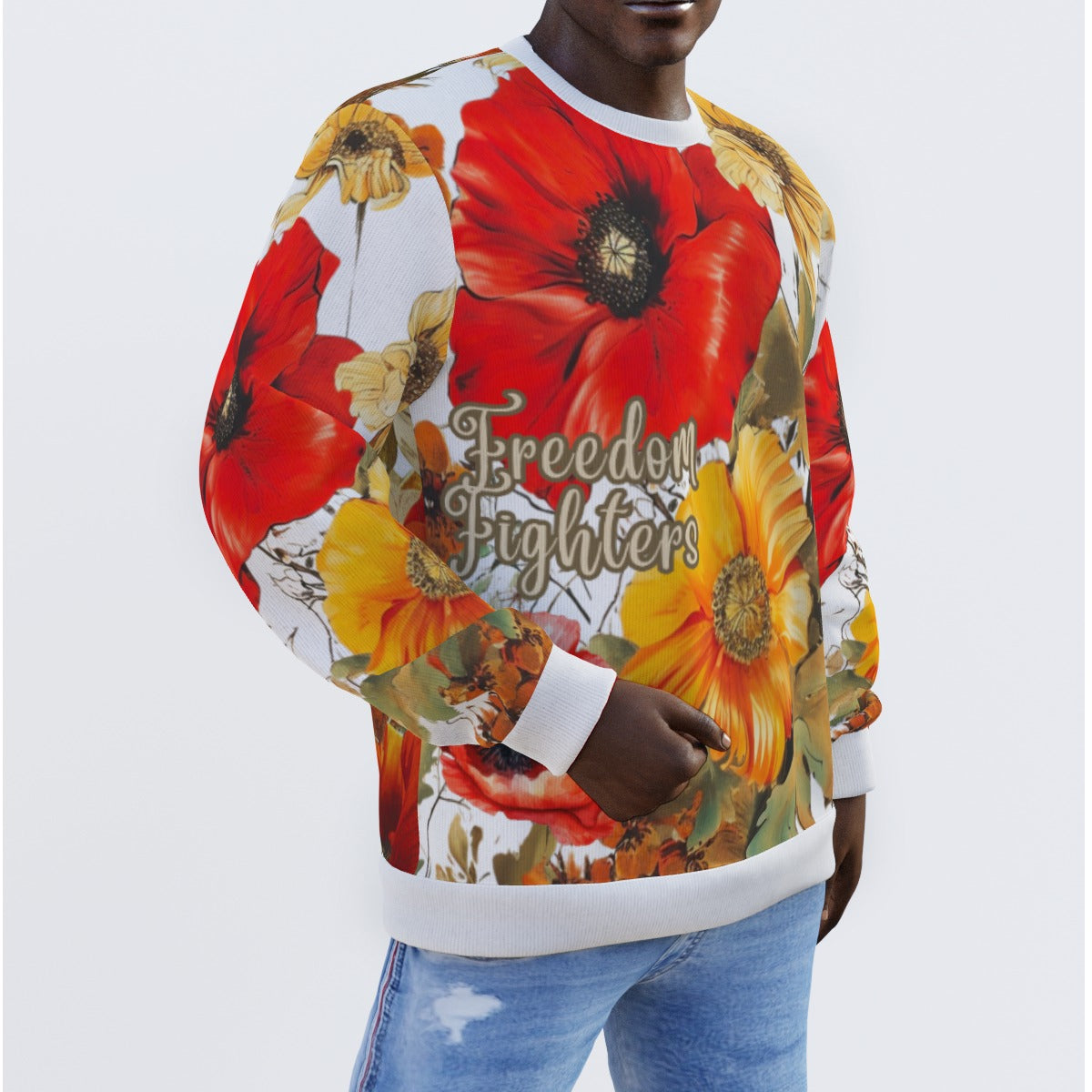 Floral Tribute Freedom Fighters Classic Pullover Sweater