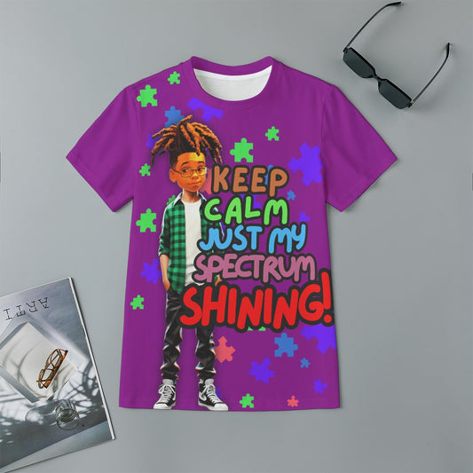 Keep Calm, Just My Spectrum Shining Tee- Children's Short-Sleeve T-Shirt