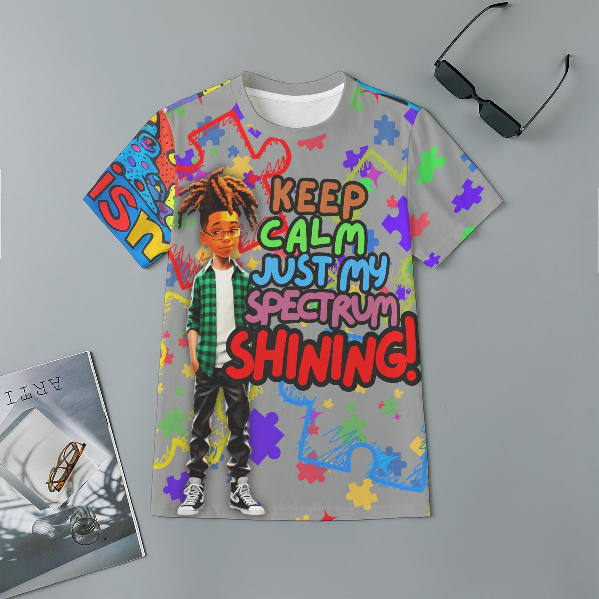 Keep Calm, Just My Spectrum Shining Youth size Children's Short-Sleeve T-Shirt
