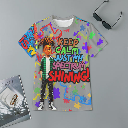 Keep Calm, Just My Spectrum Shining Youth size Children's Short-Sleeve T-Shirt