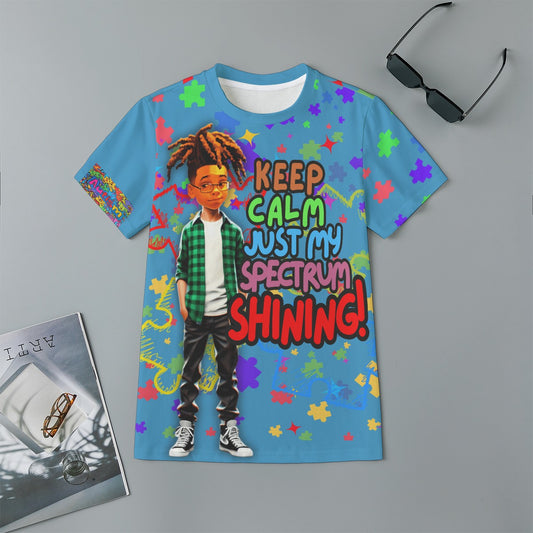 Keep Calm, Just My Spectrum Shining Youth size Children's Short-Sleeve T-Shirt