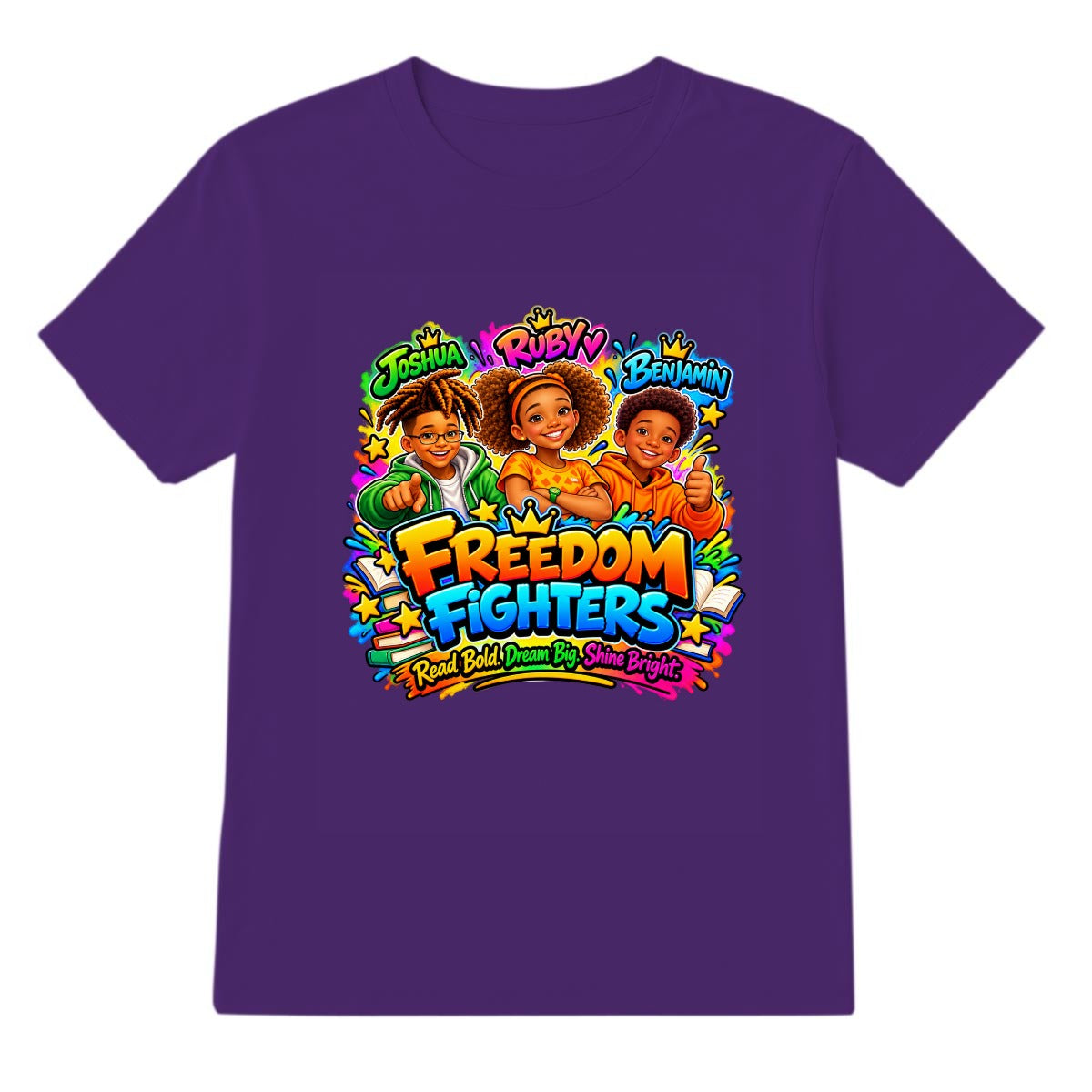 Freedom Fighters “Be the Hero” Kids Graphic T-Shirt |Gildan 5000 Double DTG