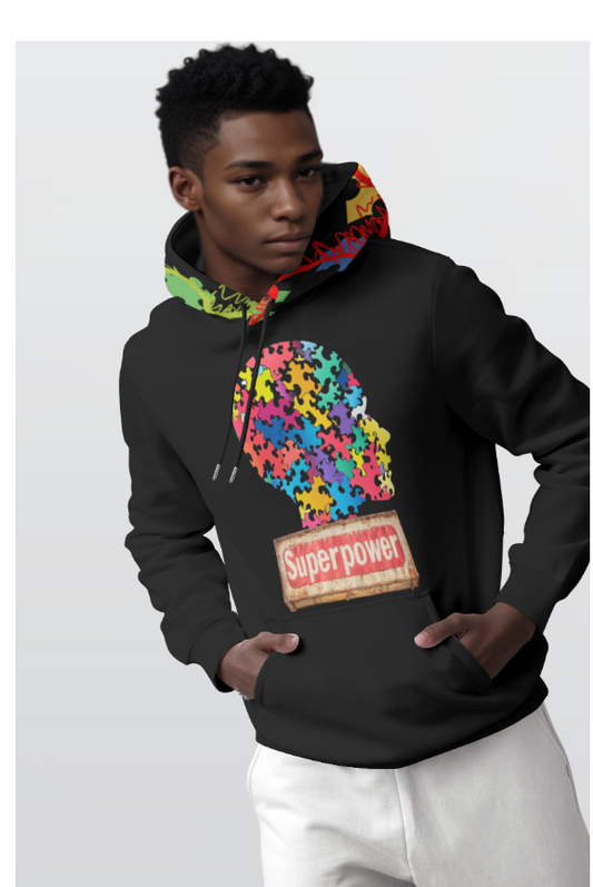 Superpower" Autism Awareness Hoodie – Bold & Empowering Statement Wear
