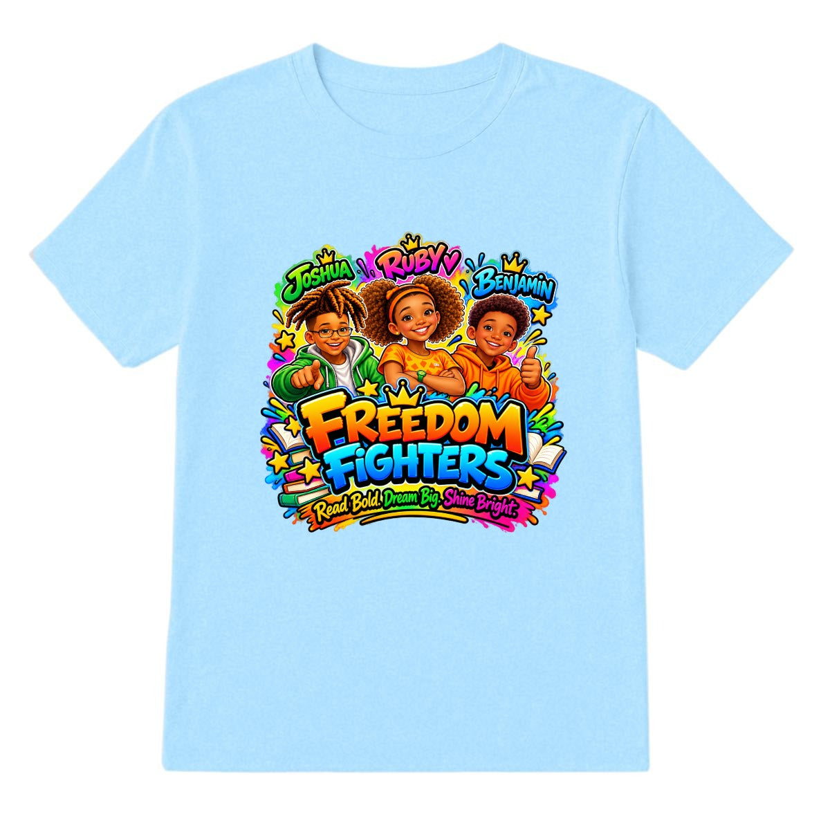 Freedom Fighters “Be the Hero” Kids Graphic T-Shirt |Gildan 5000 Double DTG