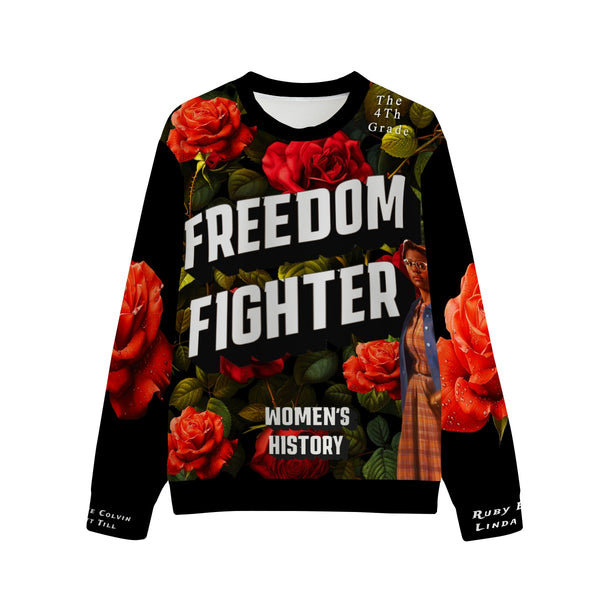 Freedom Fighter Rose-Inspired Cotton Unisex Sweatshirt